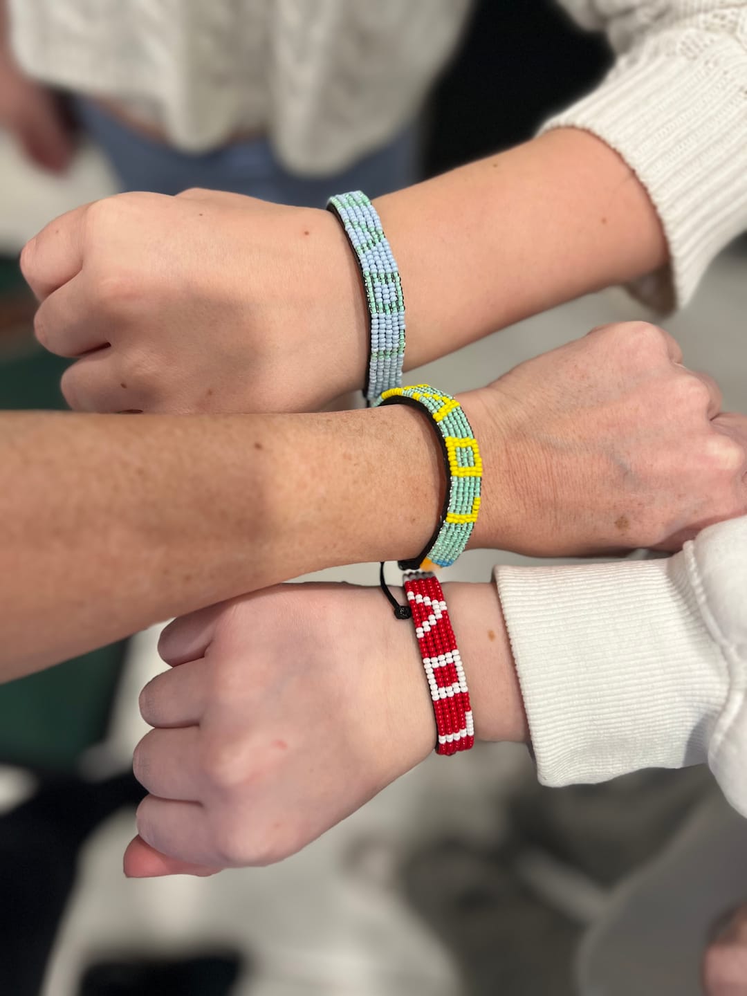 Customer photo review of LOVE Bracelet - Blue/Mint