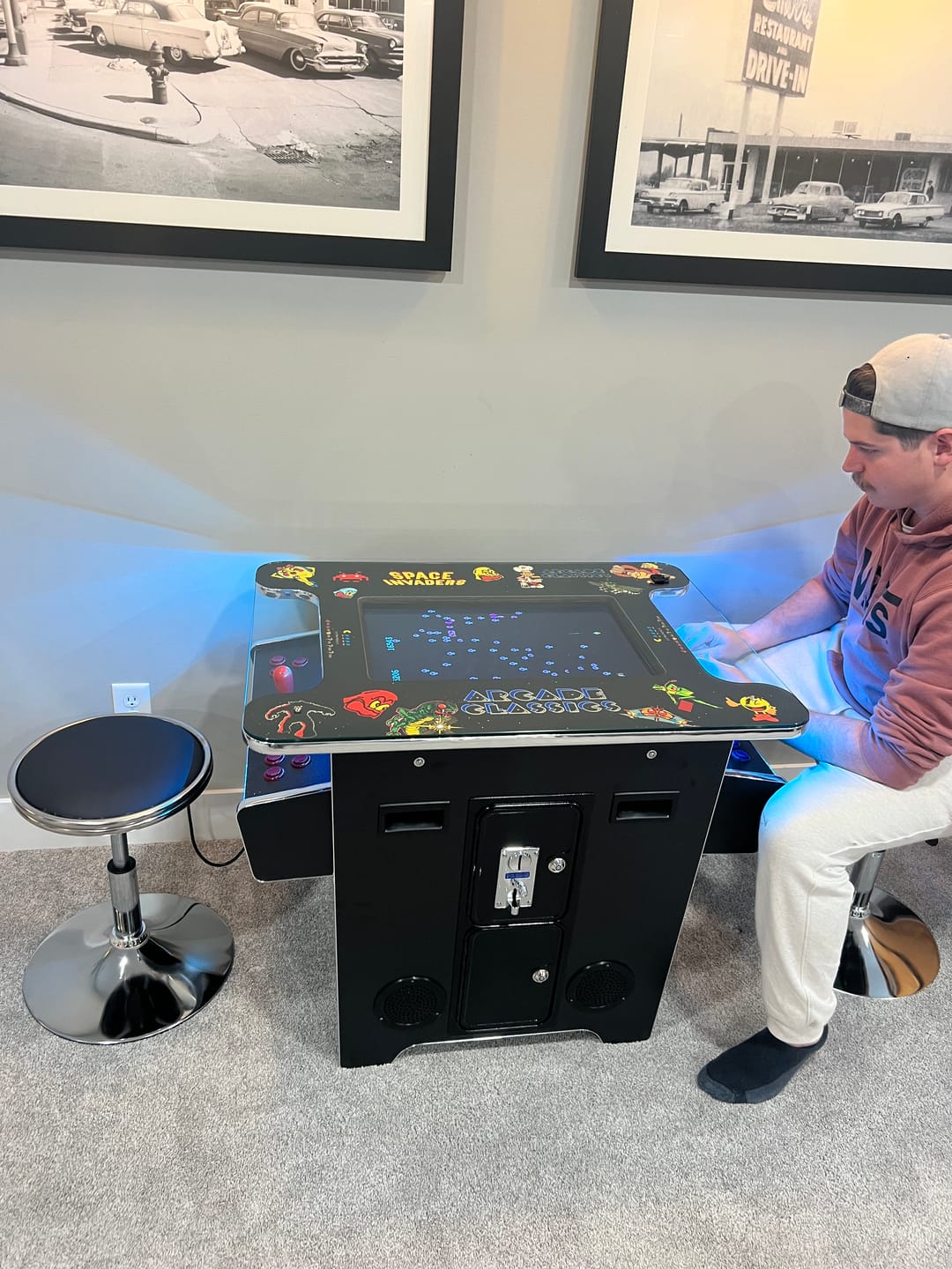 Customer photo review of Commercial Grade 60 games in 1 Arcade Commercial Cocktail Table Machine Retro Multi-cade LED