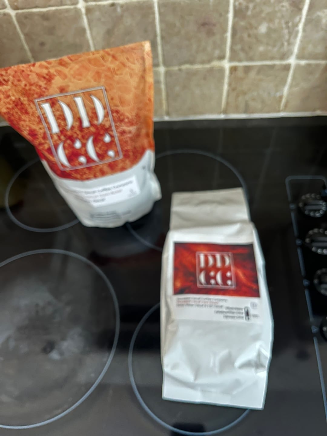 Customer photo review of Decadent Decaf Dark Roast Decaffeinated Coffee Blend - Swiss Water Decaf/CO2 Process - Strength 5