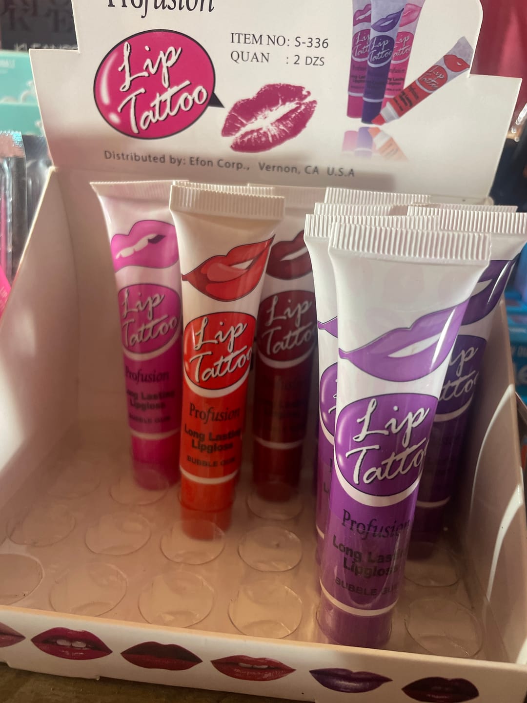 Customer photo review of Profusion Lip Tattoo - Wholesale Display 24 Units (S-336)