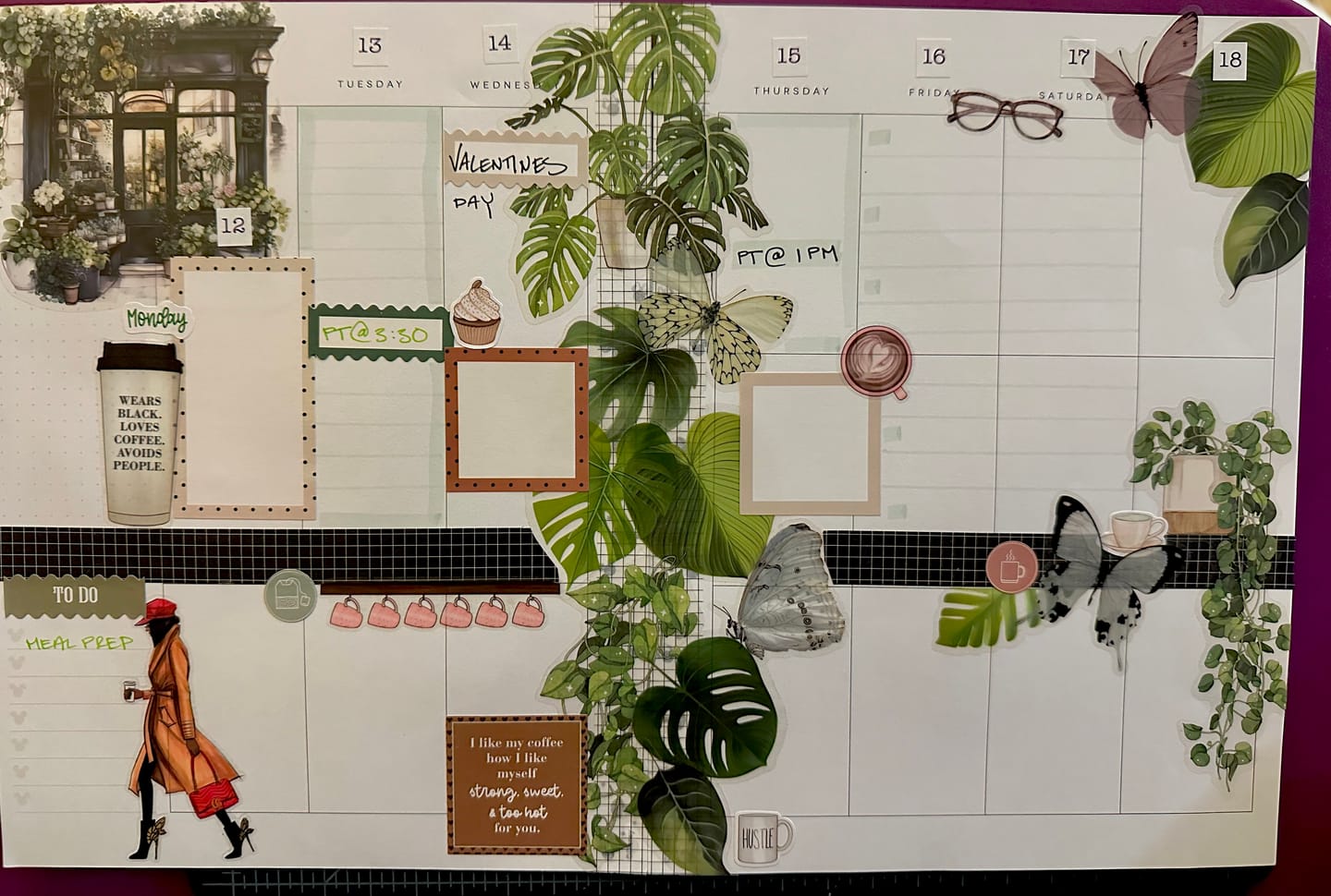 Customer photo review of Coffee Queen Planner Sticker Book