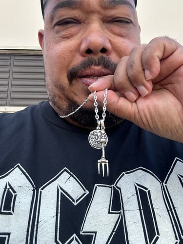Customer photo review of Sea Trident Pendant - Sterling Silver .925