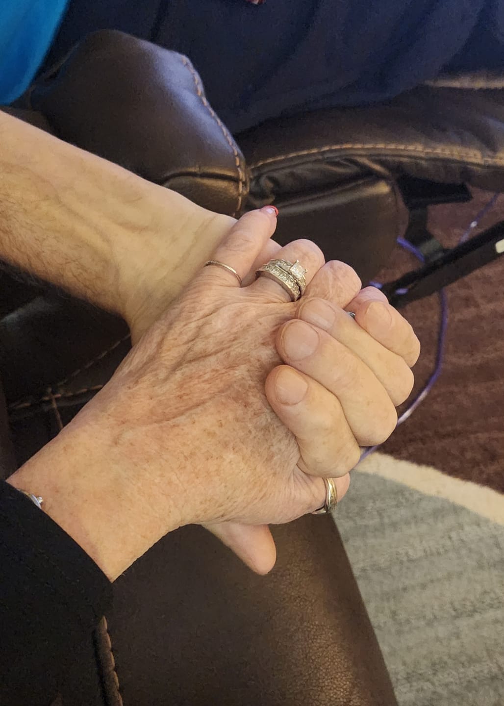 Customer photo review of Princess Moissanite Staircase Channel Set Half Eternity Wedding Band