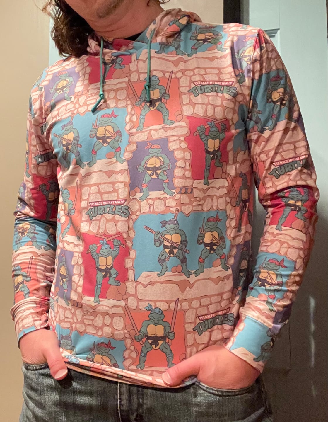 Customer photo review of Teenage Mutant Ninja Turtles "Cowabunga Covers" – Performance Hoodie