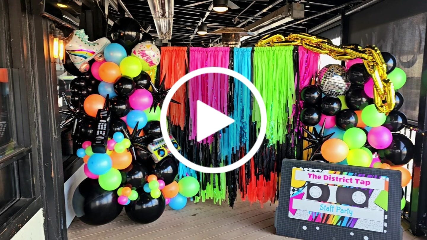 Customer video review of Neon Night Backdrop ETSY 2