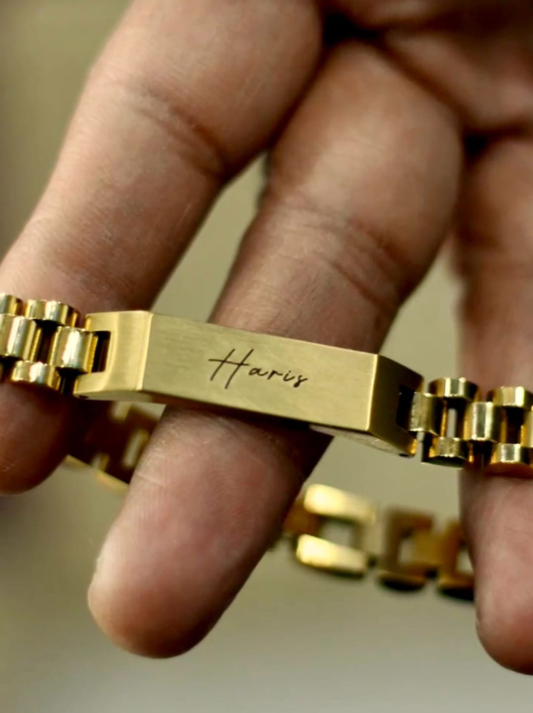 Customer photo review of Personalised Stark Bracelet