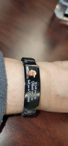 Customer photo review of Custom Photo I'm Always With You - Memorial Gift For Family, Friend - Personalized Engraved Bracelet