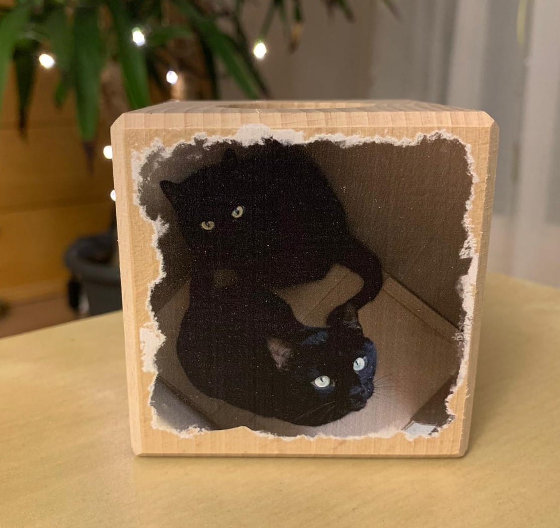Customer photo review of Dein Foto - Individueller Kerzenwürfel