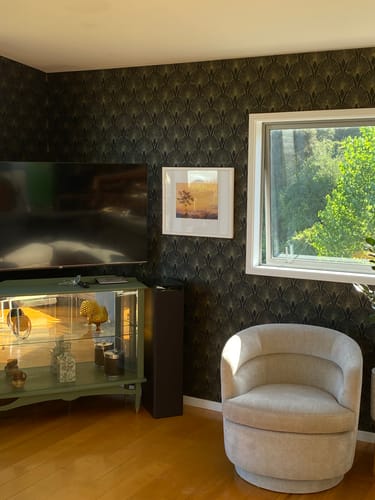 Customer photo review of Baroque Fans Wallpaper - 5 Colours