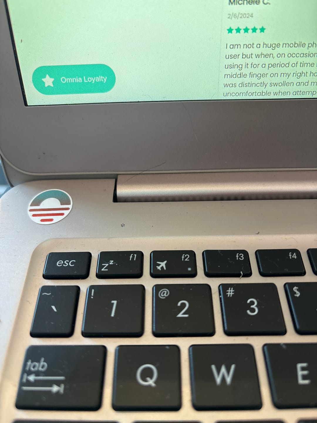 Customer photo review of Omnia Radiation Balancer Sticker Packs