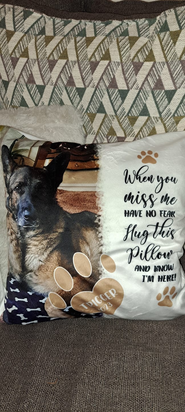 Customer photo review of When you miss me - Personalised pillow