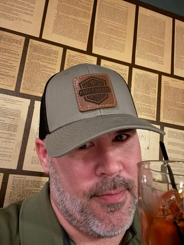 Customer photo review of Richardson 110 Flexfit Custom Leather Patch Hat
