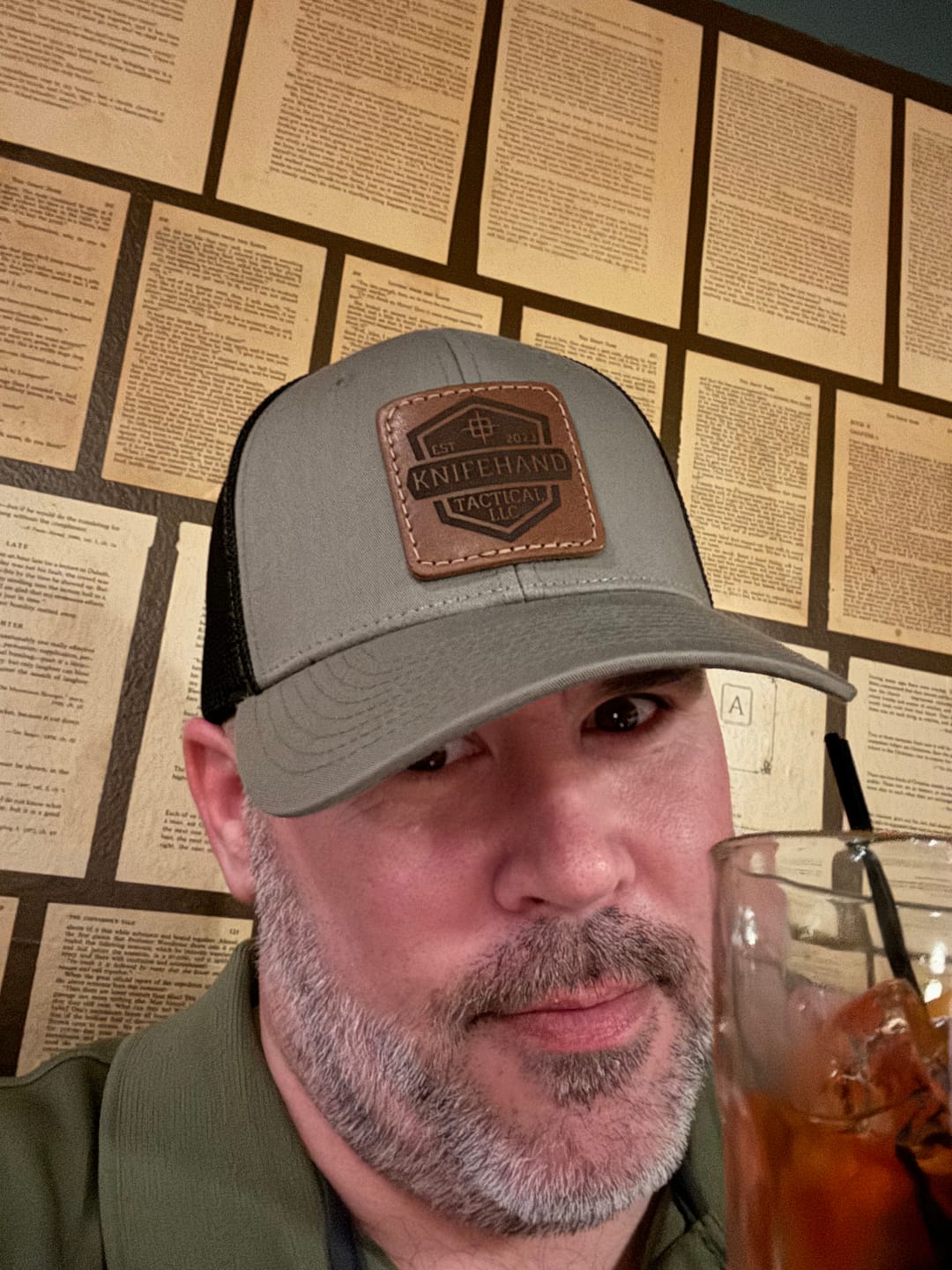 Customer photo review of Richardson 110 Flexfit Custom Leather Patch Hat