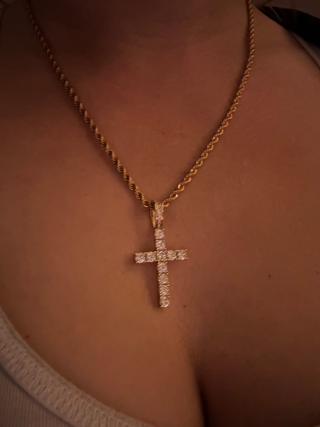 Customer photo review of CLEAN ROPE CHAIN. - 3MM WHITE GOLD