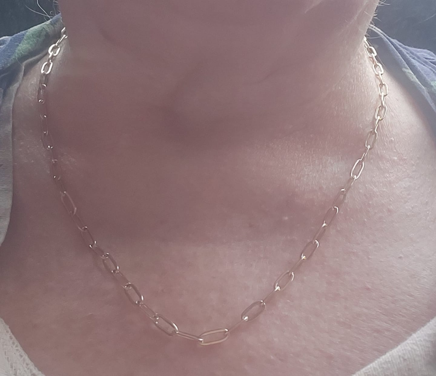 Customer photo review of Extended Paperclip Necklace