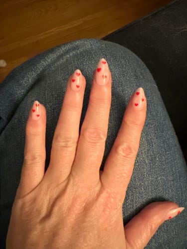 Customer photo review of Heart-Pressed Press On Nails (24PC)