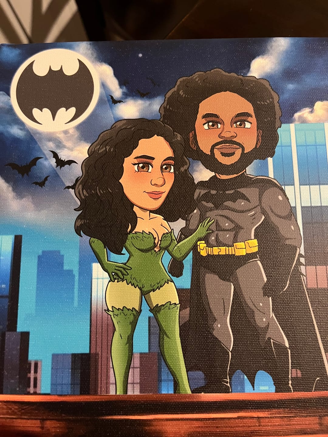 Customer photo review of The Bat Hero Custom Portrait
