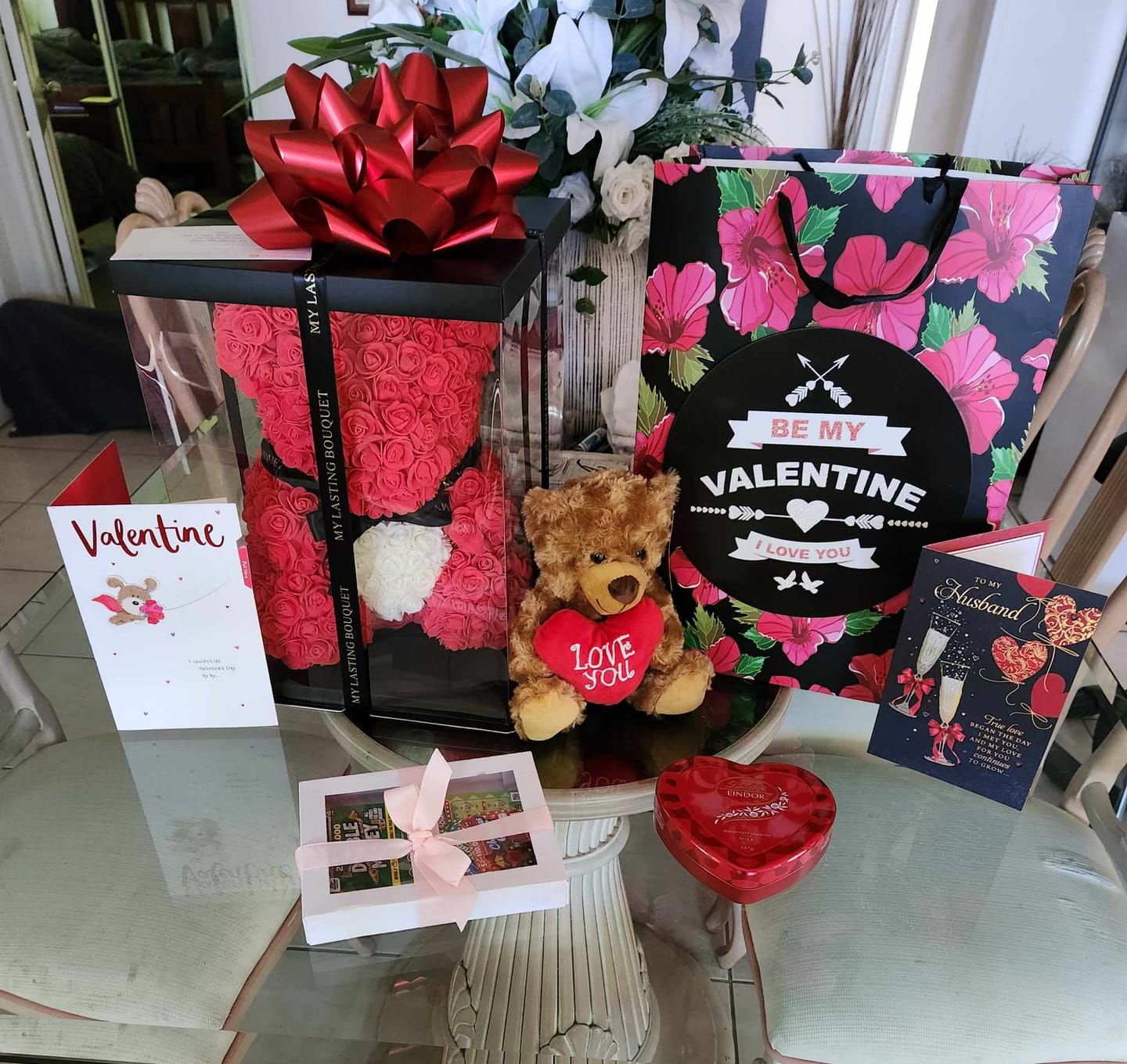 Customer photo review of Red Rose Bear - 45cm