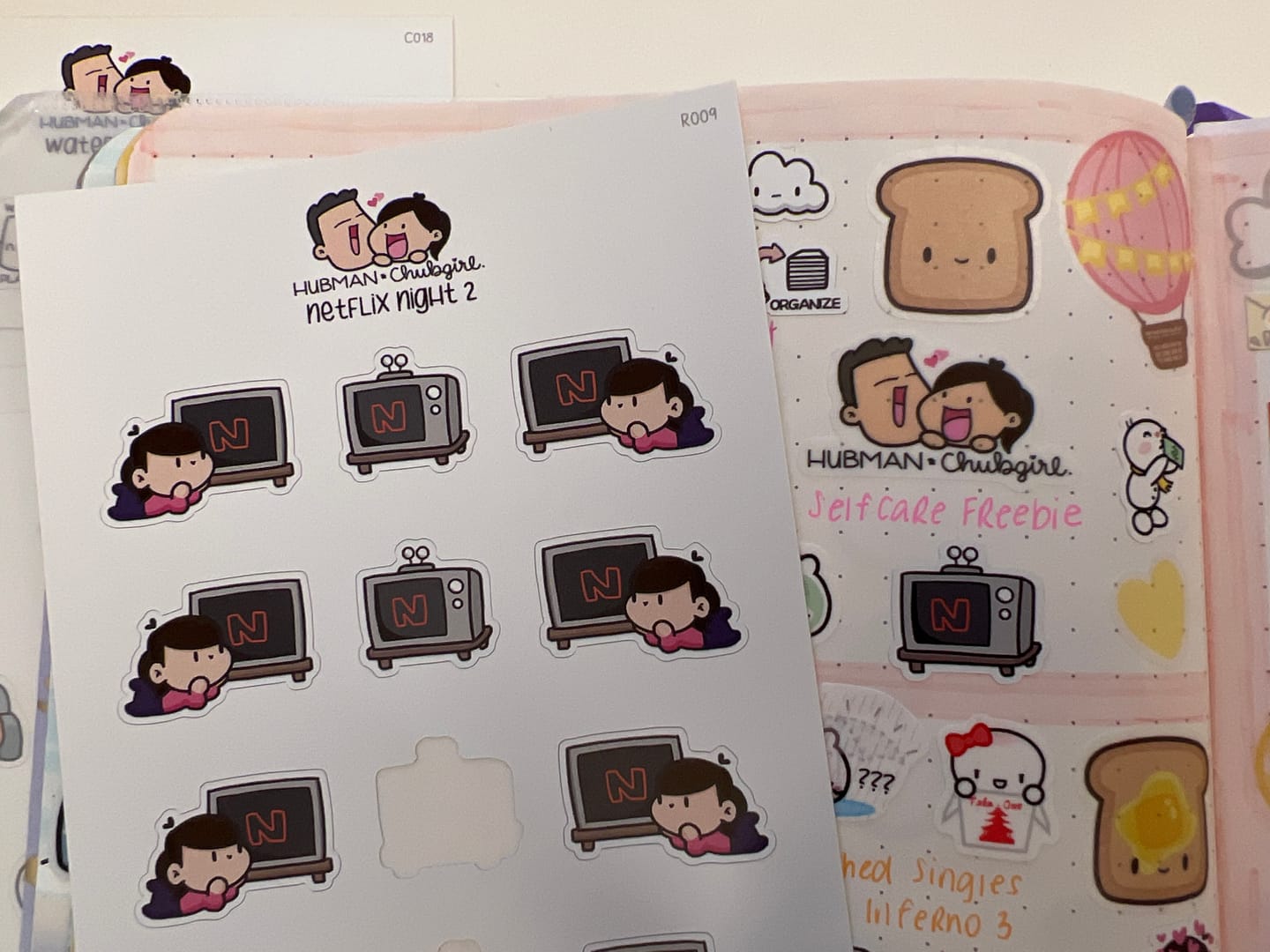 Customer photo review of Netflix Night 2 Planner Stickers