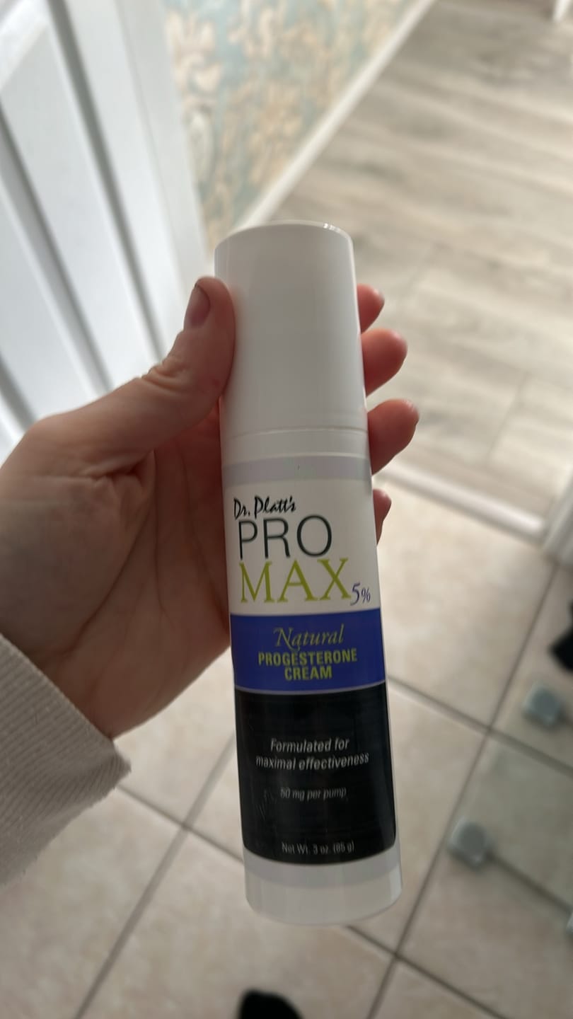 Customer photo review of Dr. Platt’s PRO MAX 5% Progesterone Cream (bio-identical)