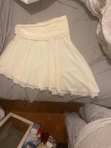 Customer photo review of Diana Midi Skirt - Chiffon Ivory