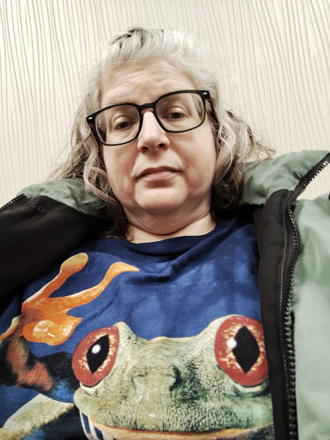 Customer photo review of Peace Out Frog Tie Dye T Shirt