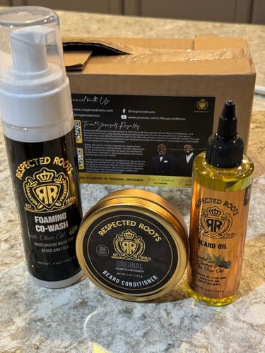 Customer photo review of Respected Roots Beard Care Kit