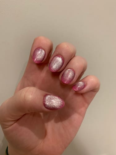 Customer photo review of Pink Disco Press On Nails (24PC)