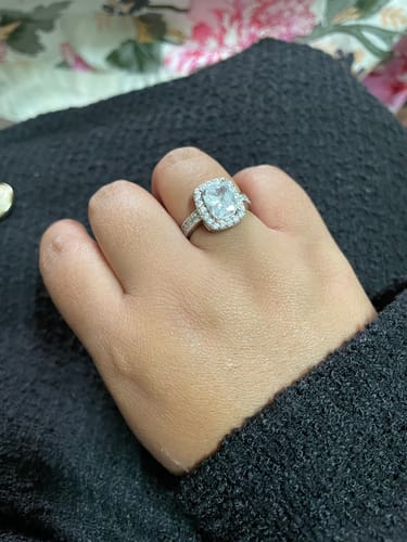 Customer photo review of Silver Classic Solitaire Ring