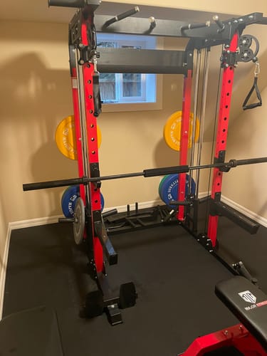 Customer photo review of All-in-One Home Gym Power Rack Package Raptor F22