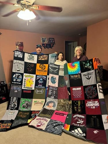 Customer photo review of Classic T-Shirt Blanket