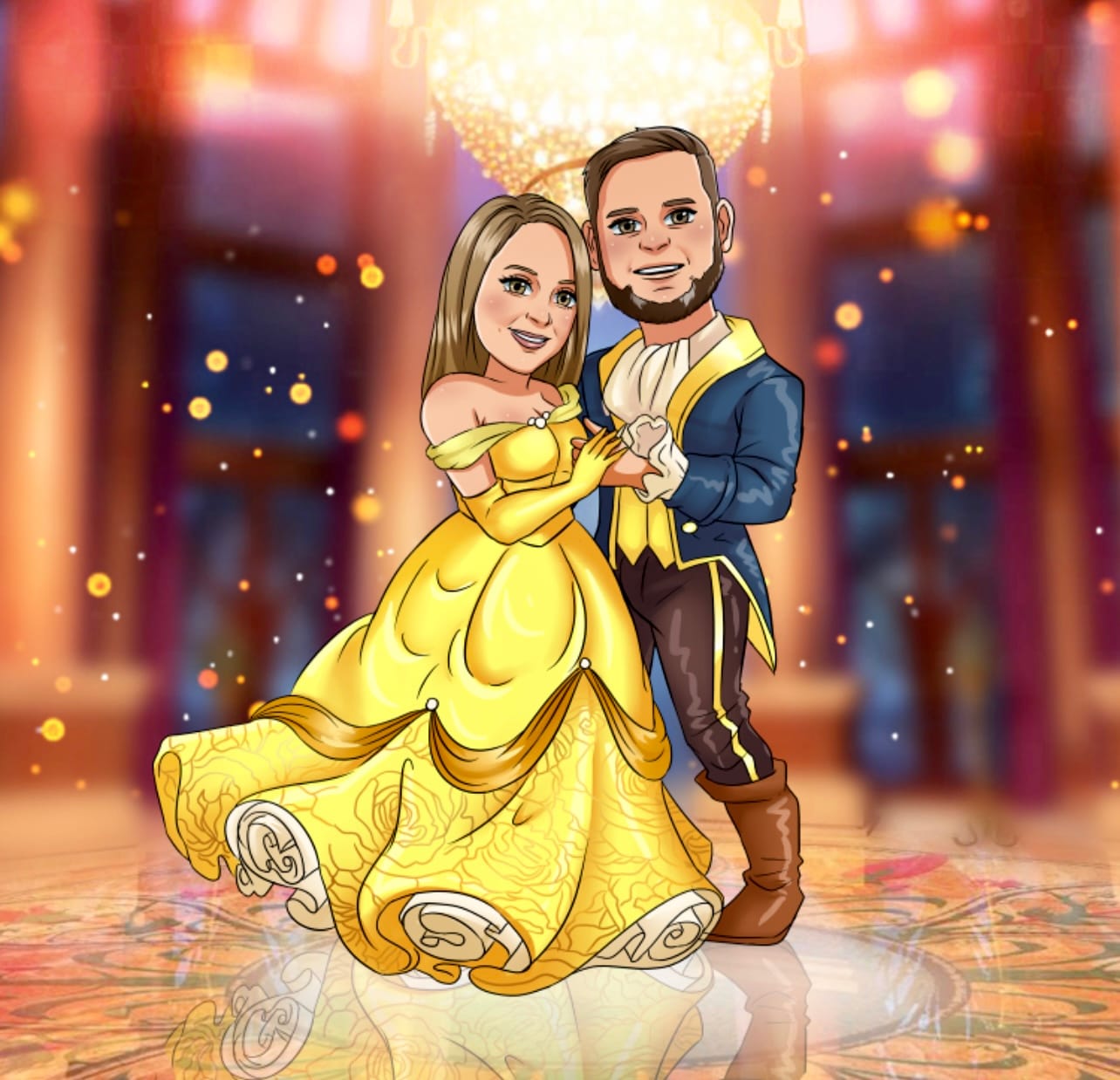 Customer photo review of The Prince & Princess Custom Portrait