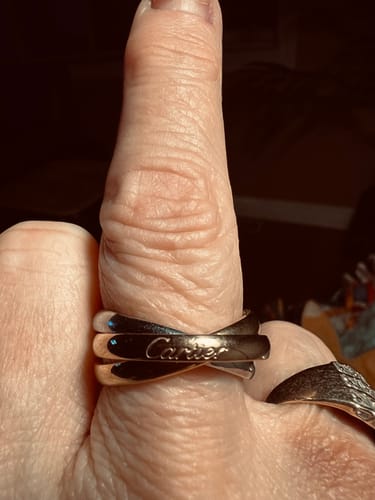 Customer photo review of TRINITY RING GOLD PINK GOLD SILVER