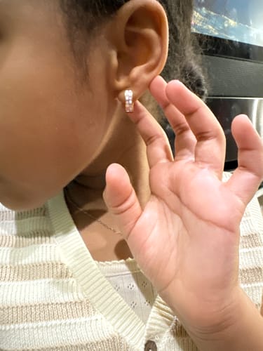 Customer photo review of Pink/White Checkered Huggies