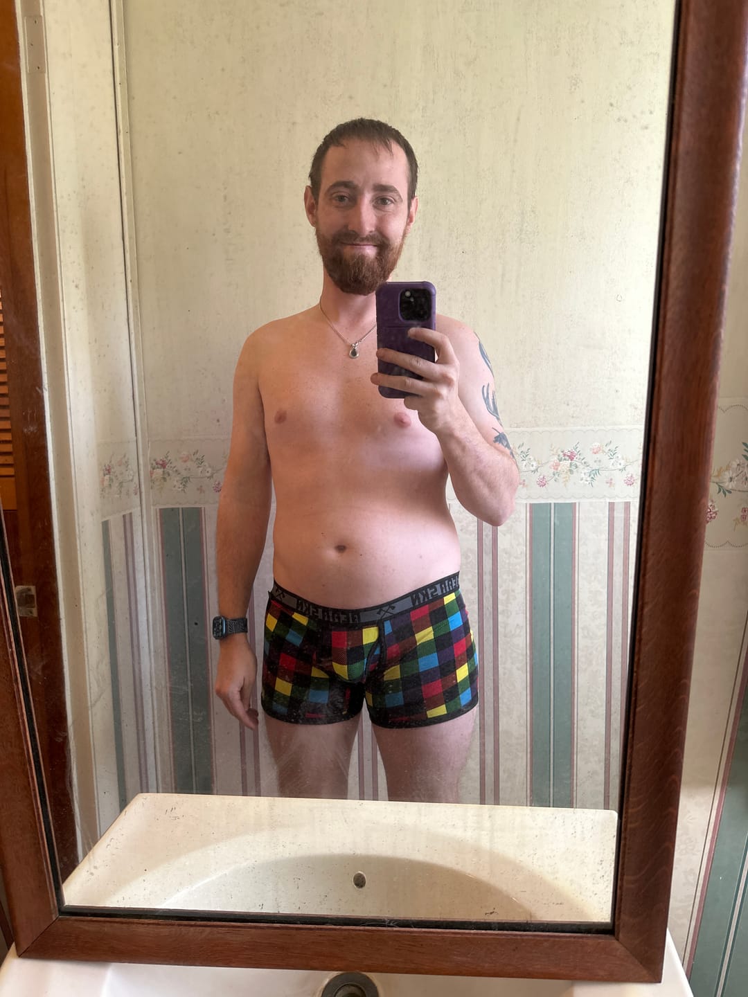 Customer photo review of Bamboo Boxer Brief - Pride Backwoods 3.0