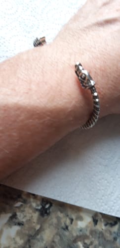 Customer photo review of BRACELET DRAGON TORQUE (ARGENT)