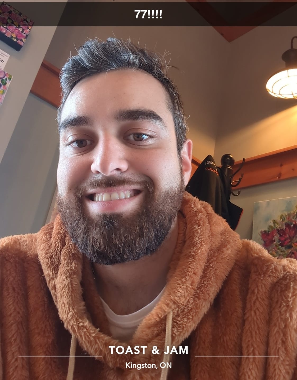 Customer photo review of Bear Embroidered Patch Teddy Hoodie