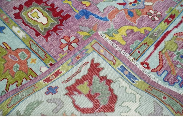 Customer photo review of Persian Pink Oushak Rug 6x9, 8x10, 9x12, 10x14 and 12x15 Wool Blue Colorful Hand knotted Mosdern Oushak Area Rug