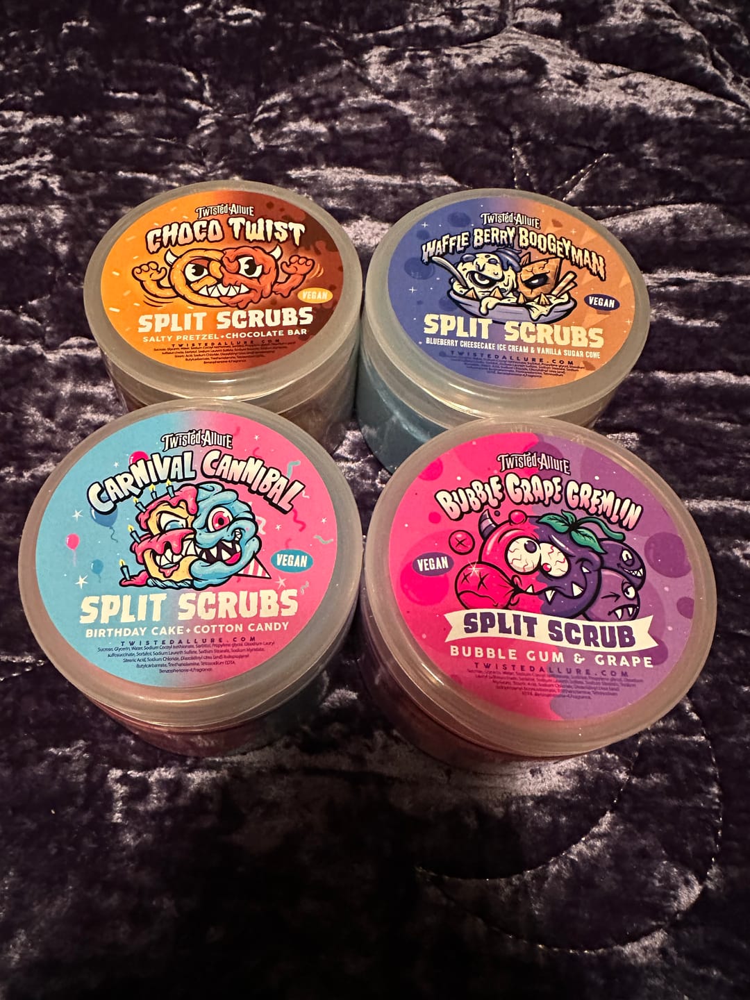 Customer photo review of Choco Twist Split Scrub (Salty Pretzel & Chocolate Candy Bar)
