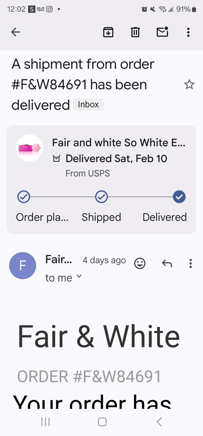 Customer photo review of Fair and white So White Exfoliating Soap 200 grams / 7 oz