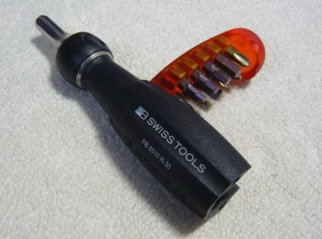 Customer photo review of PB Swiss Tools PB 6510.R-30 Insider Pro Ratchet – ratchet handle with integrated bit magazine and 10 PrecisionBits C6