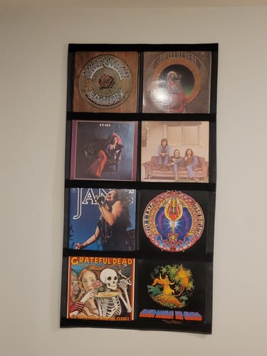 Customer photo review of 12" Vinyl Record Display Frame - LP Wall Storage