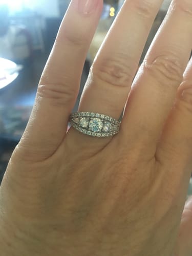 Customer photo review of Vintage Inspired Art Deco CZ Ring in Sterling Silver