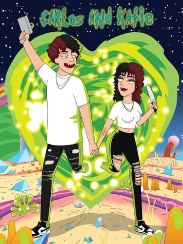 Customer photo review of 'Rick and Morty' Custom Portrait