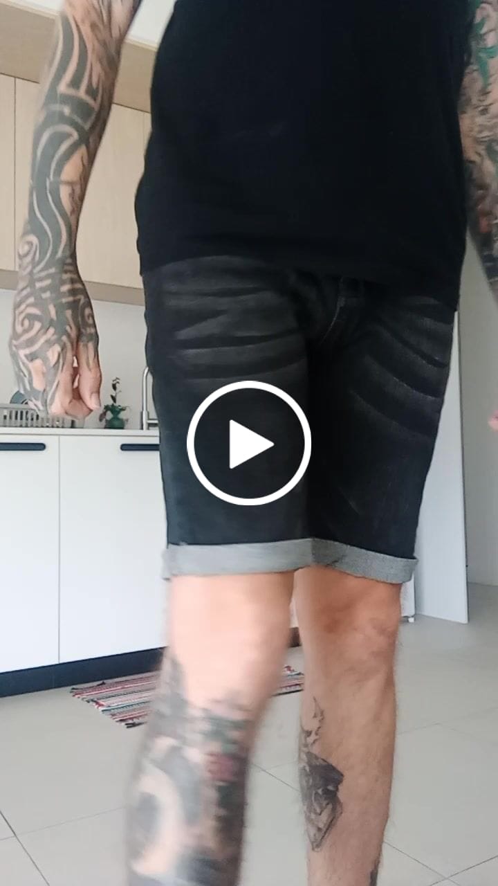 Customer video review of Ultra Stretch Denim Shorts - Black Fade