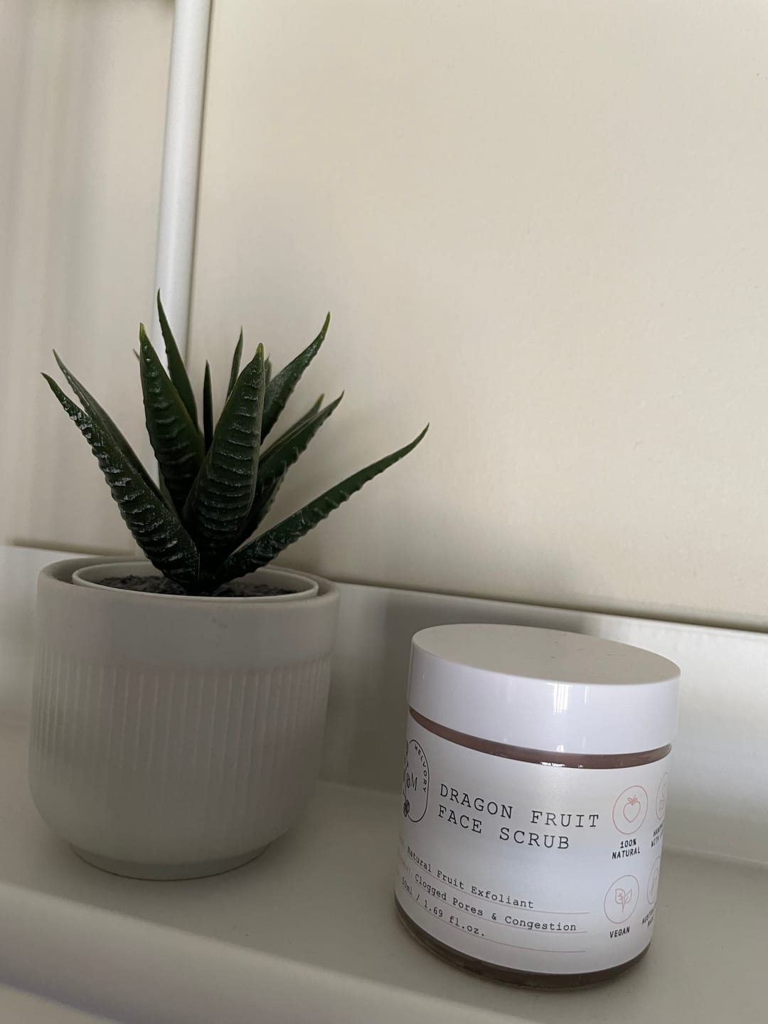 Customer photo review of Dragonfruit Face Scrub