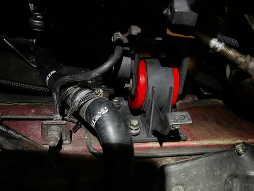 Customer photo review of MR2Heaven Polyurethane 3SGTE Turbo Engine Mount Hybrid Inserts - Fits 5SFE, K20, V6, 2GR running 3SGTE turbo mounts