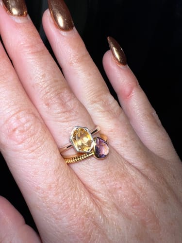 Customer photo review of Citrine Hexagon Ring