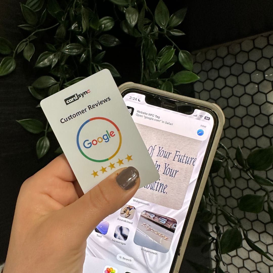 Customer photo review of Google Review Cards