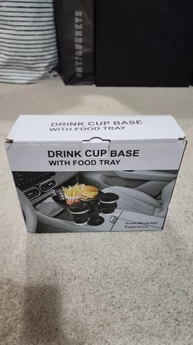 Customer photo review of Dual Cup Holder Expander Adjustable for 360°Rotating Multifunctional Car Seat Cup Holder Snack Tray Drink Holder